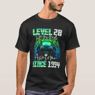 Level 28 Unlocked Awesome Since 1994 28Th Birthday T-Shirt