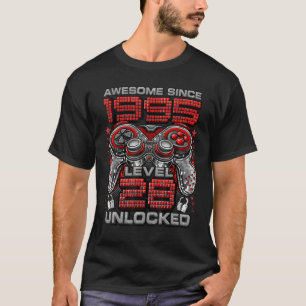 Level 28 Unlocked Awesome Since 1995 28th Birthday T-Shirt
