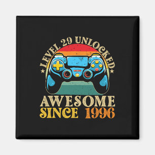 Level 29 Unlocked Awesome Since 1996 29th Birthday Magnet