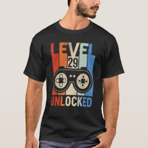 Level 29 Unlocked Shirt Funny Video Gamer 29th Bir