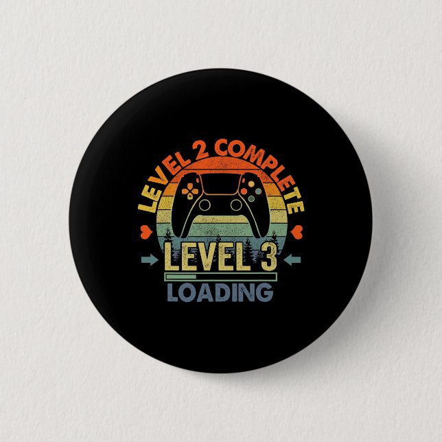 Level 2 Complete 2 Anniversary Gift 2nd Wedding An Inch Round Button (Front)
