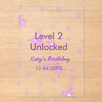 Level 2 unlocked add birthday name date purple spa