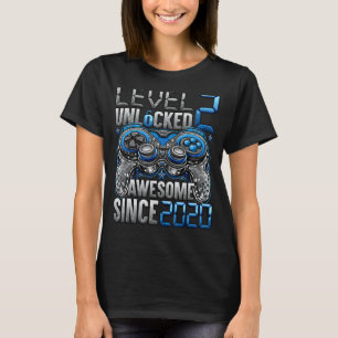 Level 2 Unlocked Awesome Since 2020 2nd Birthday T-Shirt