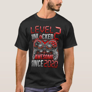 Level 2 Unlocked Awesome Since 2020 2nd Birthday   T-Shirt