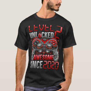 Level 2 Unlocked Awesome Since 2020 2nd Birthday   T-Shirt