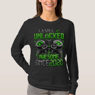 Level 2 Unlocked Awesome Since 2020 2nd Birthday T-Shirt