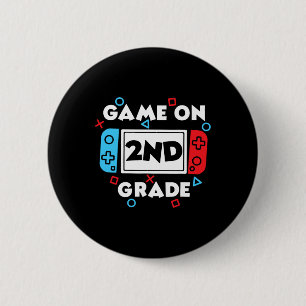 Level 2 Unlocked Ck To School Gamer Design For 2nd Inch Round Button