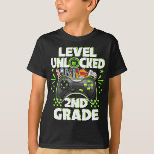 Level 2nd Grade Unlocked Back To School First Day  T-Shirt