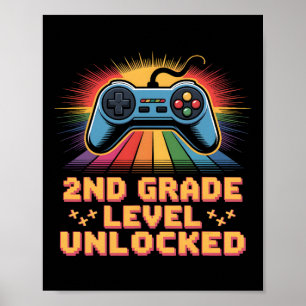 Level 2nd Grade Unlocked Ck To School First Day Bo Poster