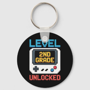 Level 2nd Grade Unlocked Ck To School Gamer Boys 1 Keychain