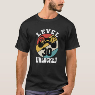 Level 30 Unlocked 30 Years Old Retro 80S 30Th Birt T-Shirt