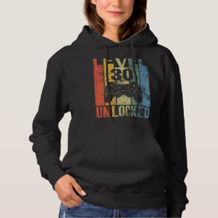 Level 30 Unlocked 30th Birthday For Video Gamers Hoodie