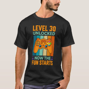 Level 30 Unlocked 30th Birthday Inspirational Game T-Shirt