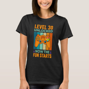 Level 30 Unlocked 30th Birthday Inspirational Game T-Shirt