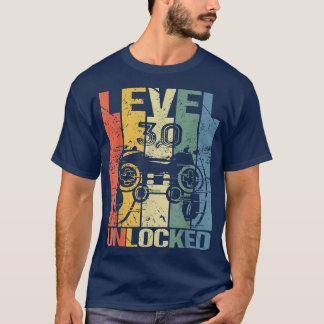 Level 30 Unlocked Awesome 1992 Video Game 30th Bir T-Shirt
