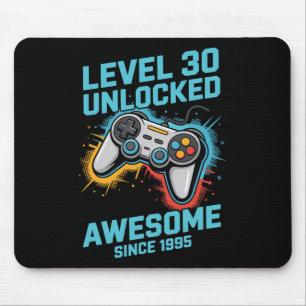 Level 30 Unlocked Gamer 30th Birthday Mouse Pad