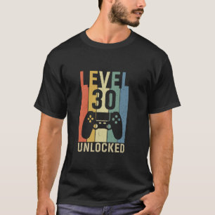 Level 30 Unlocked Gaming Vintage 30th Birthday Gam T-Shirt