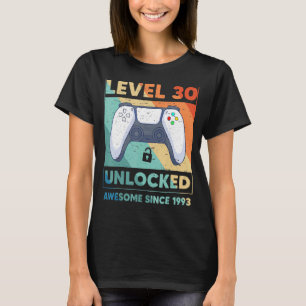 Level 30 Unlocked Shirt 30th Birthday Women Men Si