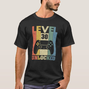 Level 30 Unlocked Shirt Funny Video Gamer 30th Bir