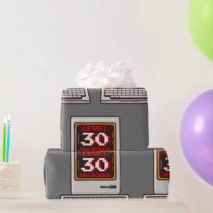Level 30 Unlocked Wrapping Paper