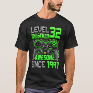 Level 32 Unlocked Awesome Since 1991 32nd Birthday T-Shirt