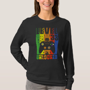 Level 33 Unlocked Birthday Level Up 33rd Birthday  T-Shirt