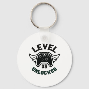 Level 35 Unlocked 35 Birthday Gaming 35 Birthday G Keychain