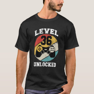 Level 36 Unlocked 36 Years Old Retro 80S 36Th Birt T-Shirt
