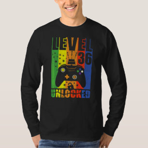 Level 36 Unlocked Birthday Level Up 36th Birthday  T-Shirt