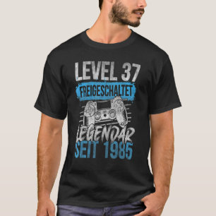 Level 37 Unlocked For Gamer Men Women 37th Birthd T-Shirt