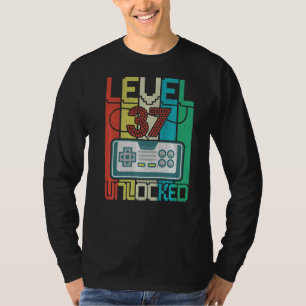 Level 37 Unlocked Video Gamer 37th Birthday T-Shirt