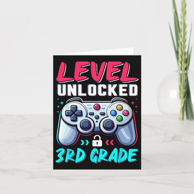 Level 3rd Grade Unlocked Back To School Team Third Card (Front)