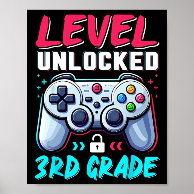 Level 3rd Grade Unlocked Back To School Team Third Poster (Front)