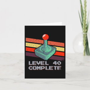 Level 40 Complete 40th Birthday Video Games 1 Card