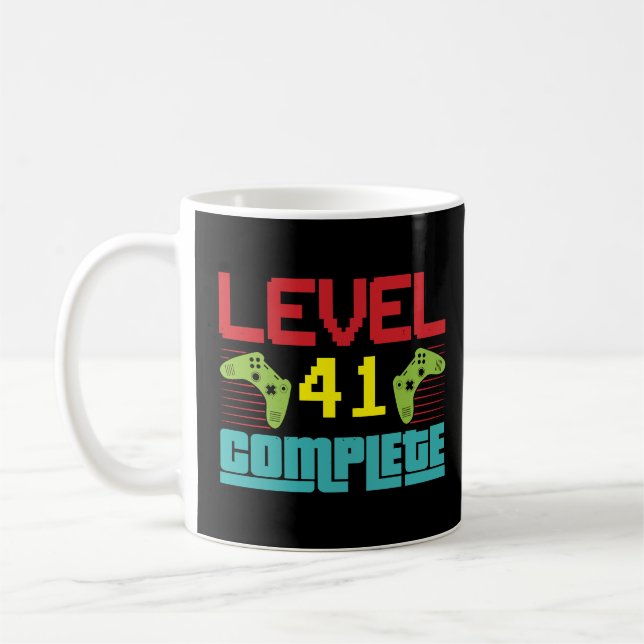 Level 41 Complete Level 41 Unlocked 41 Birthday Vi Coffee Mug (Left)