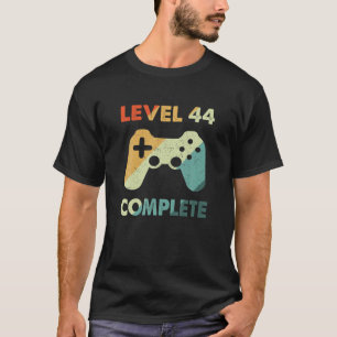 Level 44 Complete Video Gamer - 44Th Wedding Anive T-Shirt