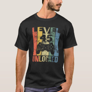 Level 45 Unlocked 45Th Birthday Gift For Video Gam T-Shirt