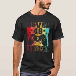 Level 46 Unlocked 46Yr Bday Men 46Th 46 Years Old T-Shirt