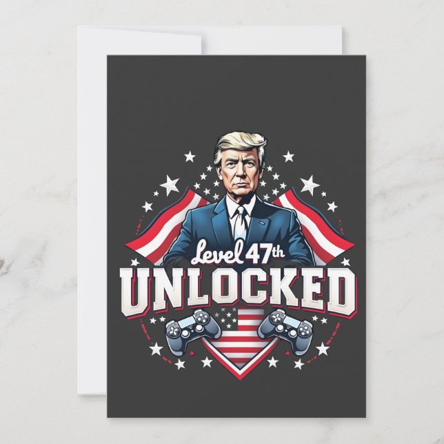 Level 47th unlocked Trump Won Inaguration Day  Invitation (Front)