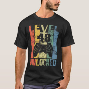 Level 48 Unlocked 48th Birthday  For Video Gamers T-Shirt