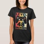 Level 48 Unlocked Funny Video Gamer 48th Birthday T-Shirt<br><div class="desc">Level 48 Unlocked Funny Video Gamer 48th Birthday</div>
