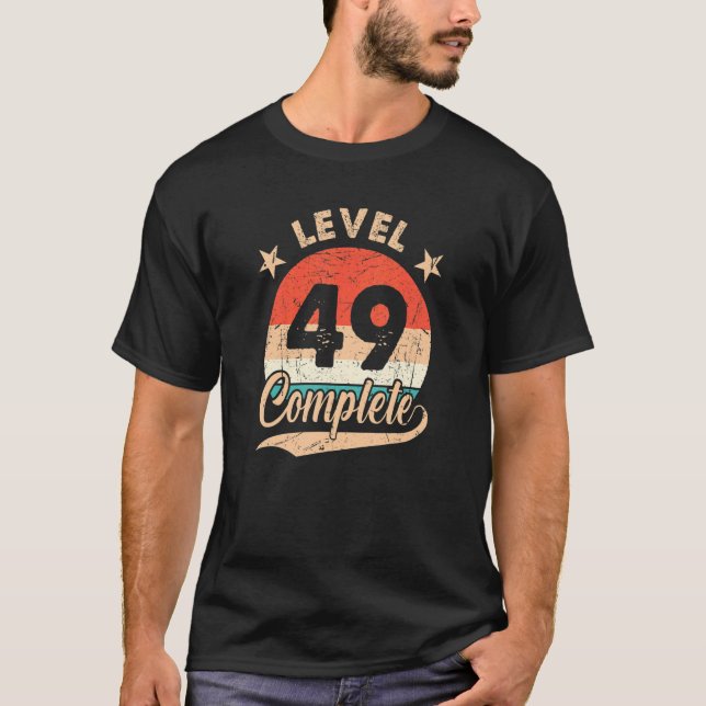 Level 49 Complete Retro 49th Wedding Aniversary Fo T-Shirt (Front)