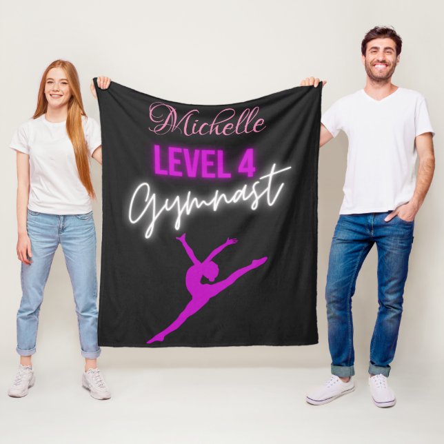 Level 4 Gymnast Personalized Fleece Blanket (In Situ)