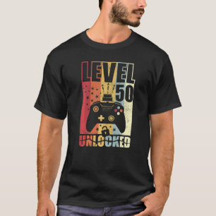 Level 50 Unlocked Birthday Level Up 50th Birthday T-Shirt