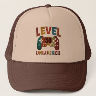 LEVEL 50 UNLOCKED   TRUCKER HAT