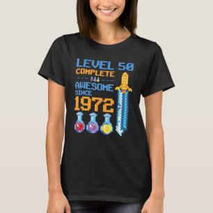 Level 50 Unlocked Video Game 50th Birthday Party R T-Shirt