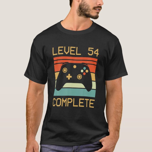 Level 54 Complete Video Gamer - 54Th Wedding Anive T-Shirt (Front)