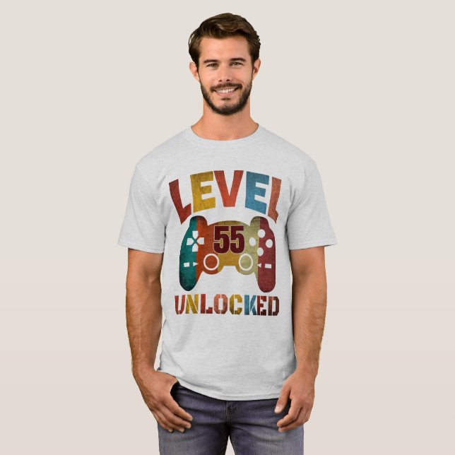 LEVEL 55 UNLOCKED  T-Shirt (Front Full)