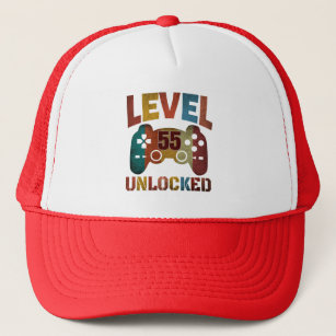 LEVEL 55 UNLOCKED TRUCKER HAT