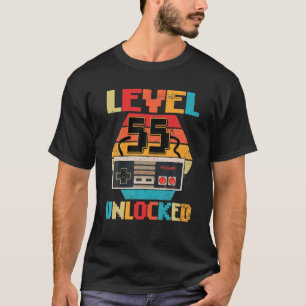 Level 55 Unlocked Video Gamer 55Th Birthday Gifts T-Shirt